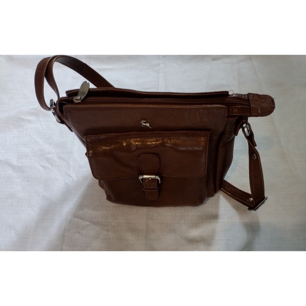 Ashwood Chestnut Brown Leather Crossbody Messenger Bag-Unisex & Stylish